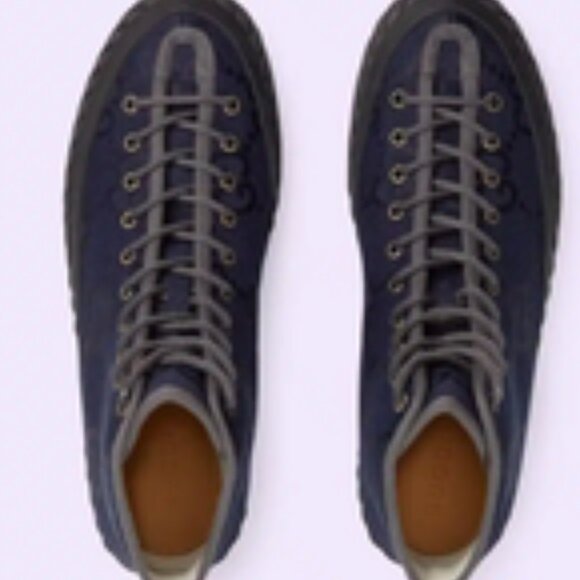 Gucci Macro GG High-Top Sneakers Style Code: 703034 UKOH0 4561 - Picture 3 of 3